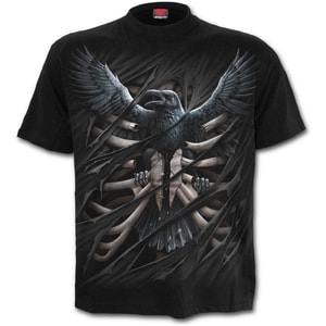 RAVEN CAGE - T-SHIRT BLACK - T-SHIRTS POUR HOMMES, SPIRAL DIRECT{% if kategorie.adresa_nazvy[0] != zbozi.kategorie.nazev %} - T-SHIRTS, BOOTS - ROCK MUSIC{% endif %}