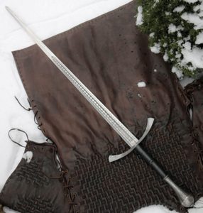 DORIAN HAND-AND-A-HALF MEDIEVAL SWORD etched