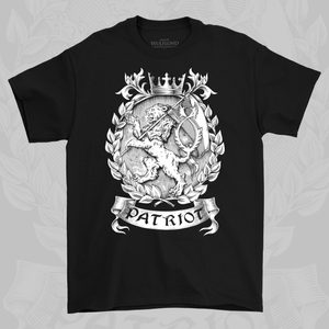 PATRIOT, Tschechischer Löwe, Herren-T-Shirt - schwarz-weiß