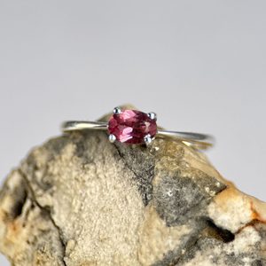 LORIEN, bague, tourmaline rose, argent 925/1000
