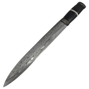 HAGAL, knife seax, damascus steel