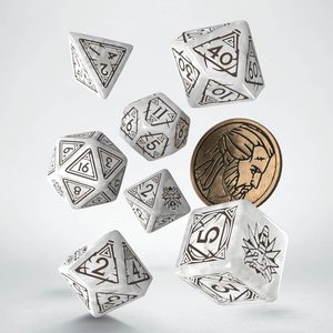 Dice Set The Witcher Geralt - White Wolf