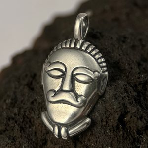 CELTIC HEAD, Msecke Zehrovice, silver pendant