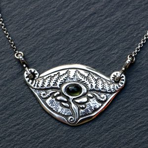 SPRING of the MOLDAU - Moldavite, silver necklace