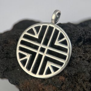 SUN SYMBOL, Hallstatt culture, silver pendant