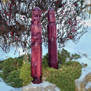 PERUN, Slavic God, carved statue