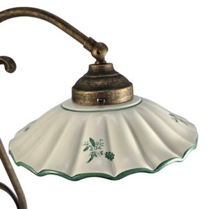 Ceramic table lamp rustic, green 2211.L