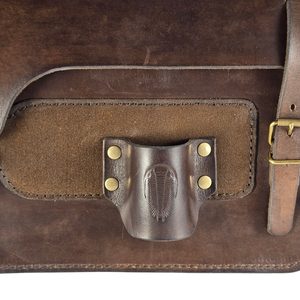 Leather Rock & Fossil Collector Bag for Paleontology