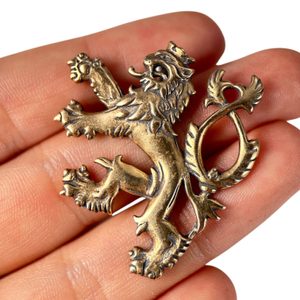 DOUBLE-TAILED LION, symbol of Bohemia, bronze, pendant