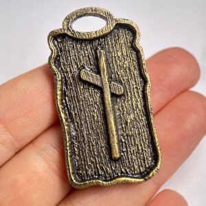 NAUTHIZ Rune Pendant Zinc ant. brass