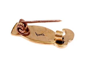 Merovingian bird brooch, bronze