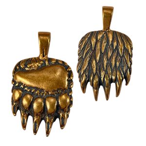 BEAR PAW pendant, bronze