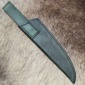 CARPE, couteau de pêche et étui en cuir