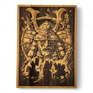 Samurai Wall Decoration Oak 32x46cm