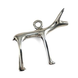CELTIC DOG or DOE, oppdium Stare Hradisko, Moravia, Replica, Silver 925