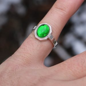 ALBION, replica medieval ring from England, silver