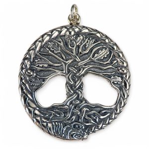 KELTISCHE EICHE heiliger Baum des Lebens Anhänger Silber 925, 27g