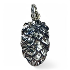 HOPS - hop cone, silver pendant