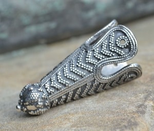 VIKING CAP END, Birka, sterling silver, 22 g