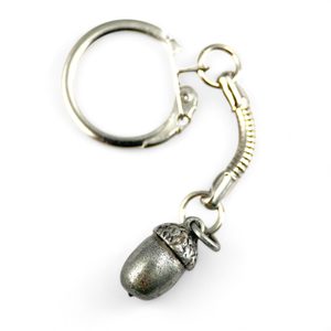 Porte-clés gland, zinc argent antique