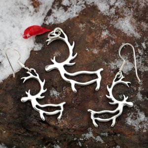 PORO, Sami reindeer, earrings silver 925