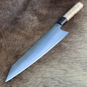 Japanese Kiritsuke Knife, Stainless Steel, Birch