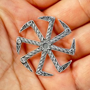 KOLOVRAT, slawisches Symbol der Sonne, Anhänger, Silber 925