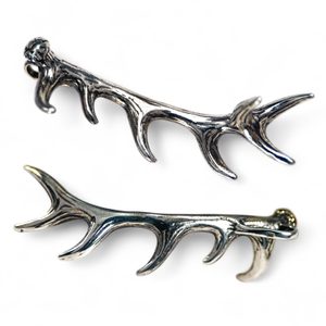 DEER ANTLER, pendant, sterling silver