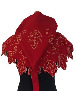 Casquette médiévale, 15e siècle - brodée, rouge