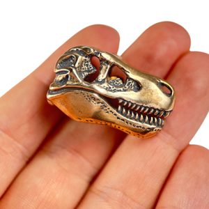 TYRANNOSAURUS REX, T-Rex, skull pendant, bronze
