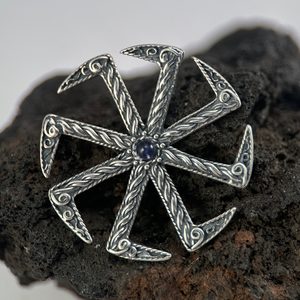KOLOVRAT, slawisches Symbol der Sonne, Anhänger, Silber 925