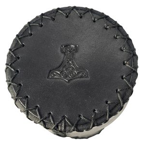 Leather cup for dice with lid - Thor's Hammer