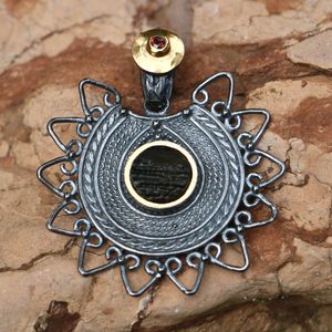 LADA MOLDAVITE, GREAT MORAVIA PENDANT, GOLD PLATED SILVER 925 - PENDANTS{% if kategorie.adresa_nazvy[0] != zbozi.kategorie.nazev %} - SILVER JEWELLERY{% endif %}