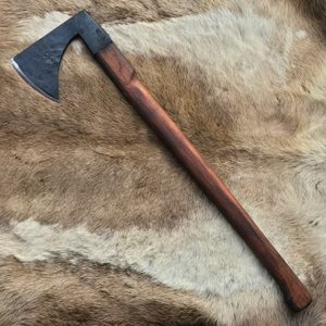 Hache hussite médiévale, tranchante, reproduction de musée forgée