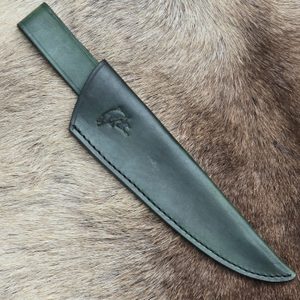 CARPE, couteau de pêche et étui en cuir