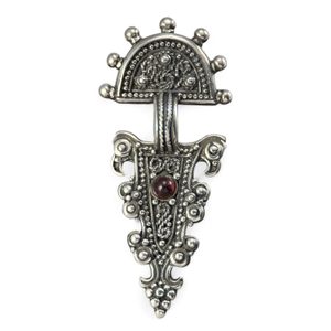 Tête d'aigle, fibule début moyen âge version pendentif - argent 925