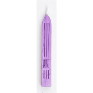 Sealing wax with wick, purple, set of 3