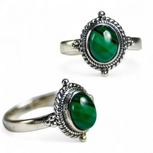 VIRIDIA, ring, malachite silver 925/1000