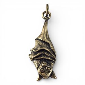 Chauve-souris, pendentif, zinc, laiton ancien