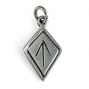 TIWAZ, rune, pendentif, argent