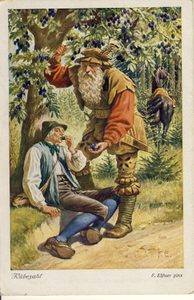 RÜBEZAHL - Mountain Spirit, amulet, zinc, antique silver