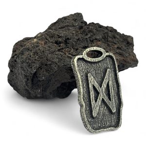 Dagaz - Rune Pendant, zinc