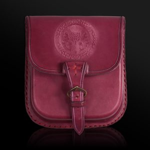 ALBA, SCOTTISH THISTLE, LEATHER BELT BAG - RED - BAGS, SPORRANS{% if kategorie.adresa_nazvy[0] != zbozi.kategorie.nazev %} - LEATHER PRODUCTS{% endif %}