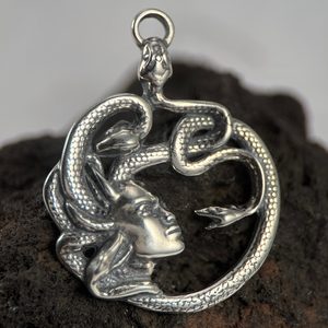 MEDUSA, antique Talisman, silver
