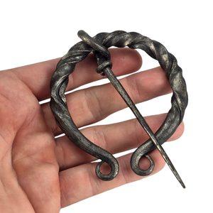 VIKING IRON BROOCH - decorated