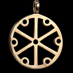 Signes du tonnerre, ThunderMarks de Perun, bronze Penant