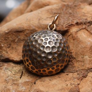 Golf Ball, bronze Pendant