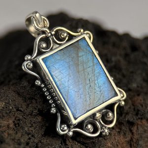 BLUETHORY, Victorian jewel labradorite, silver 925/1000
