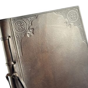 GOTHIC, leather notebook, lined, brown