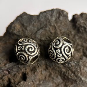 CELTIC SPIRALS - bead for beard Ag 925